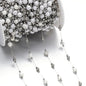 1Meter/Lot Mixed Stainless Steel Irregular Stone Beads Chains for Handmade DIY Necklace Bracelets Jewelry Making Accessories