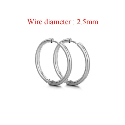 10pcs Stainless Steel Hoop Earrings Set | Fashion Huggie Earrings for Women and Men