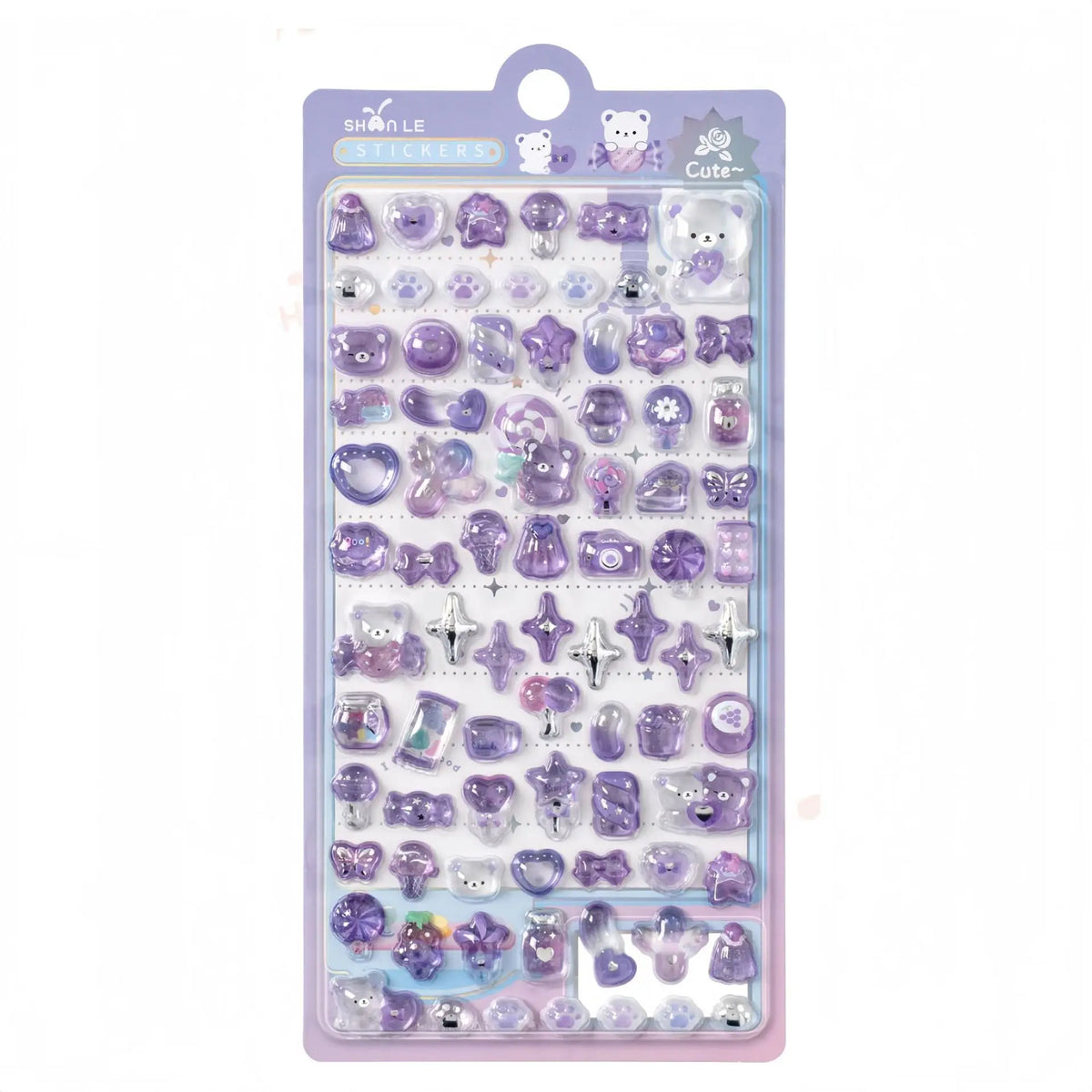 Japanese Anime Food Stamping Seal Fun | 3D Crystal Diamond Sticker Set for Kids