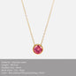 SUNIBI Stainless Steel Birthstone Necklace for Woman Gold Color Bride Designer Pendant Necklaces Birthday Gift Jewelry Wholesale