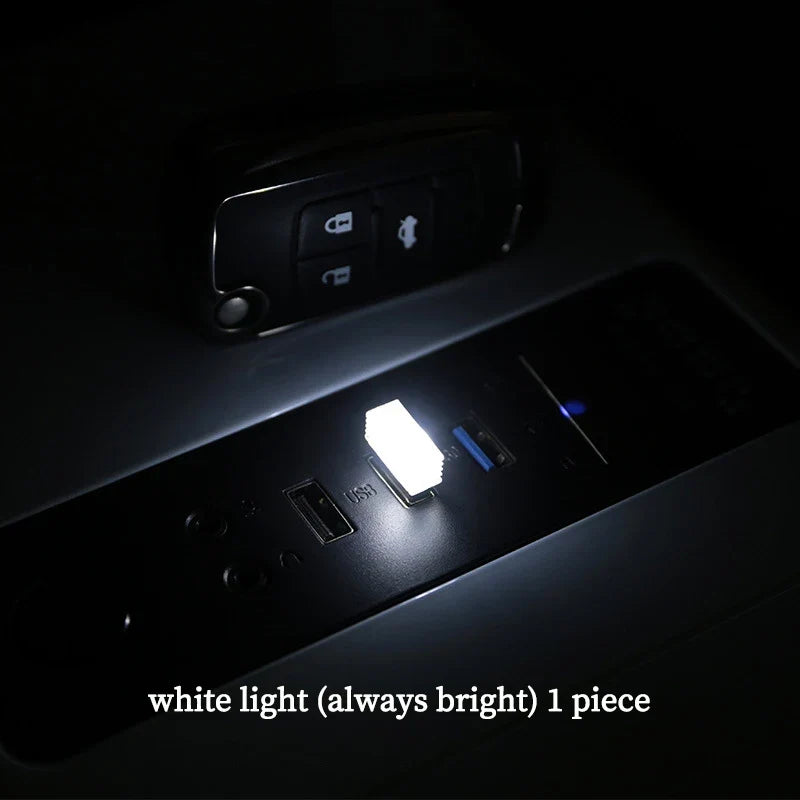 Car USB LED Atmosphere Light | Music Sync Sound Control Car Interior Decoration