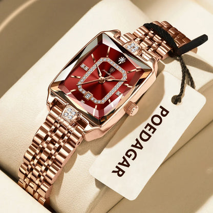 POEDAGAR Luxury Brand Ladies Wristwatch Waterproof Stainless Steel Date Women Watch Casual Fashion Quartz Women’s Watches Reloj