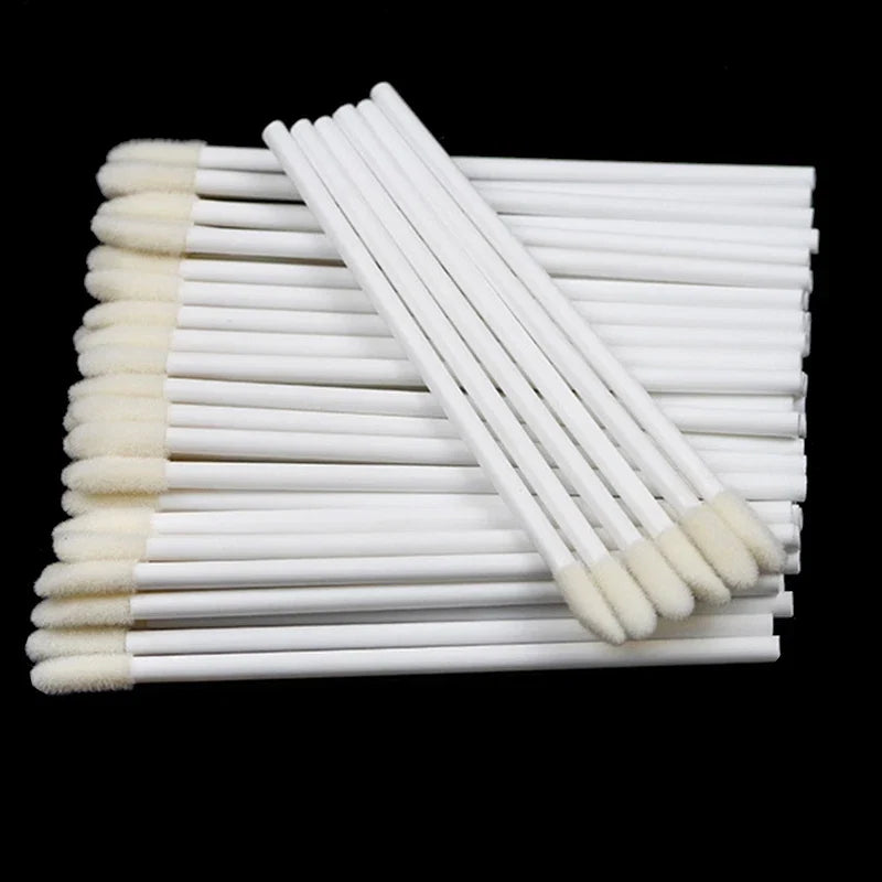 Kekelala 50Pcs Disposable Lip Brushes | Multi-Use Makeup Applicators for Lip Gloss and Eyelash Extensions