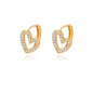 Zircon Heart Pendientes Earring For Women Stainless Steel Gold Color Piercing Earring 2025 Trend Jewelry aretes Accesorios mujer