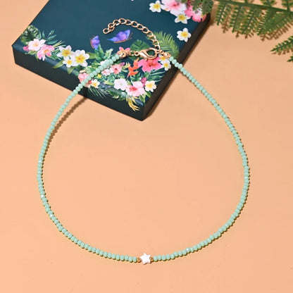 Shell Star Crystal Choker Necklace | Trendy Summer Jewelry for Women