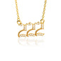 111 222 333 444 555 666 777 888 999 Necklaces For Women Gold Color Stainless Steel Zircon Angel Number Pendant Necklace Jewelry