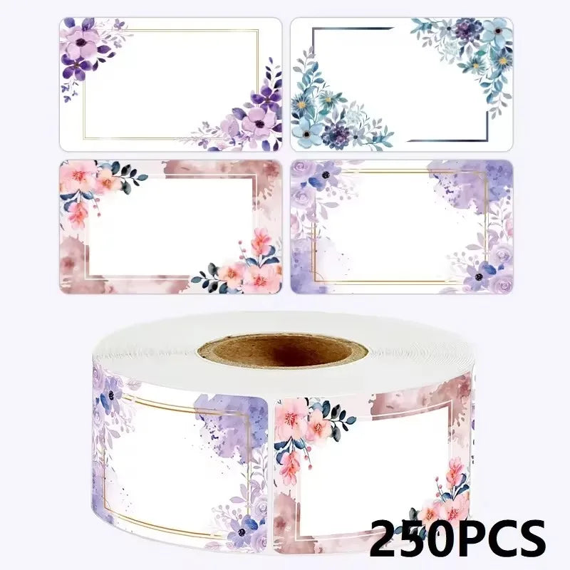 Sunflower Sticker Roll Pack | 50-250 Custom Name Labels for Home Organizing