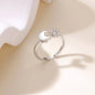 Vintage Ancient Greek Arethusa Goddess Coin Rings For Women Imitation Pearl Zircon Moon Stainless Steel Ring Fashion Jewelry
