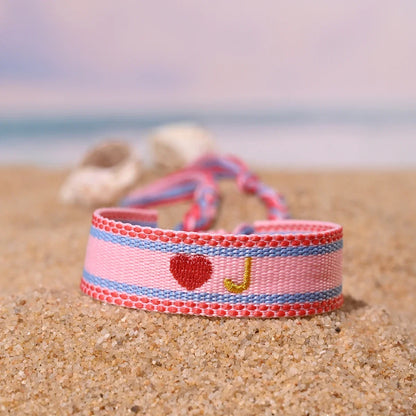 Handwoven Initial Letter Bracelet | Personalized Friendship Gift for Women