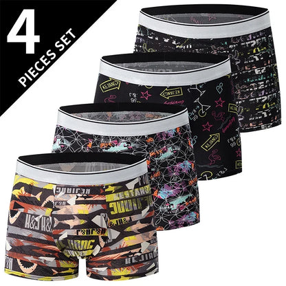 4-piece MEN'S FASHION Printed Underwear