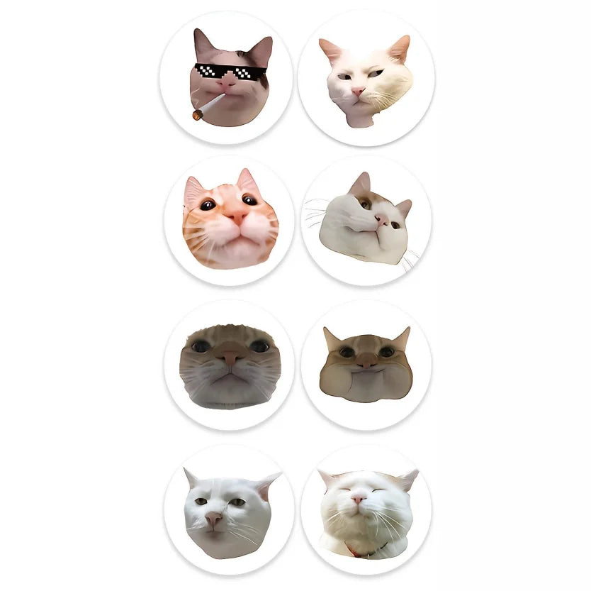 Funny Cat Meme Stickers for Kids | 100 or 500 Pack Teacher Reward Stickers