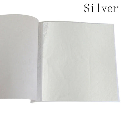 100 Sheets 24K Gold Foil Leaf for Gilding, Food Decor, and Craft | DIY Scrapbooking Supplies