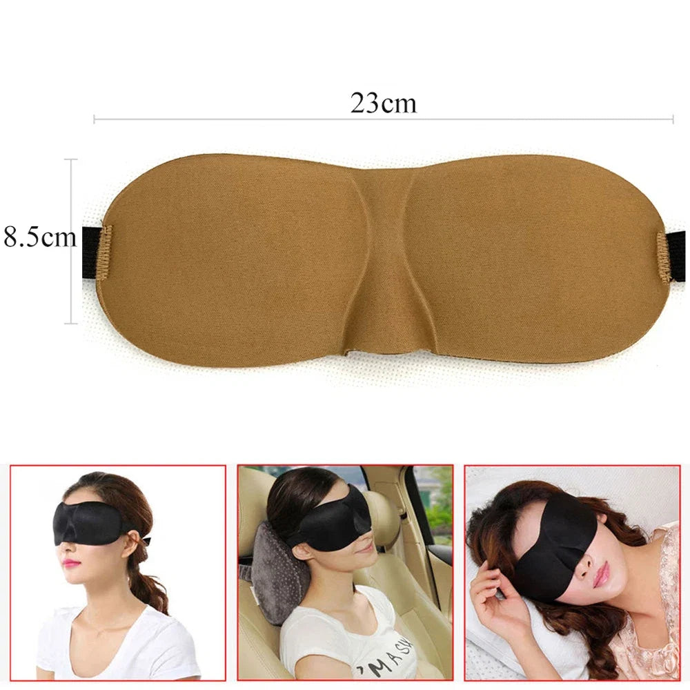 3D Breathable Sleeping Eye Mask | Light Blocking Sleep Aid for Travel and Home