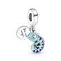 European Summer Blue Series Turtle Flower Pendant Fit S925 European 925 Sterling Silver Bracelet Bangles Necklace