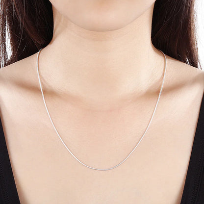 10pcs 925 sterling silver fine 1MM snake chain necklace for women man 16-30inches fashion party wedding Jewelry gifts
