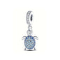 European Summer Blue Series Turtle Flower Pendant Fit S925 European 925 Sterling Silver Bracelet Bangles Necklace