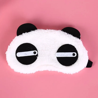 Cartoon Panda Sleep Eye Mask | Light Blocking Cotton Eyeshade for Relaxation