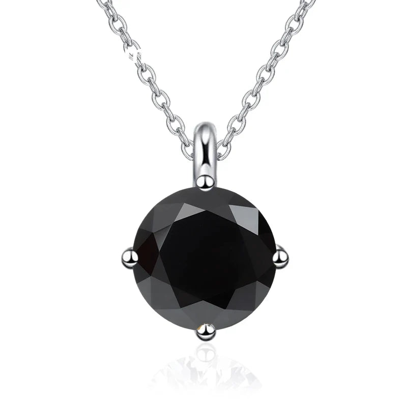 NeeTim 1CT 2CT Real Moissanite Pendant Necklace For Women Top Quality 925 Sterling Silver Wedding Party Bridal Luxury Jewelry