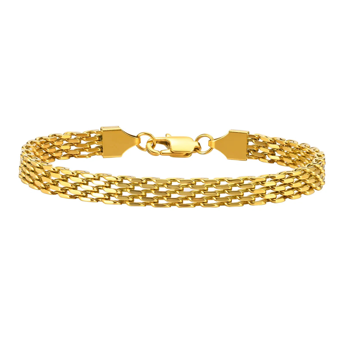 Stainless Steel Mesh Link Chain Bracelet | Unisex Italian Chain Jewelry Gift