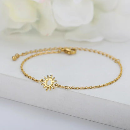 Stainless Steel Heart Bracelets For Women Gold Color Geometric Heart Bracelet Fashion Wedding Waterproof Jewelry Gift