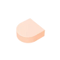 Gobricks Tile Round 1 x 1 Half Circle Extended | Compatible Brick Building Block