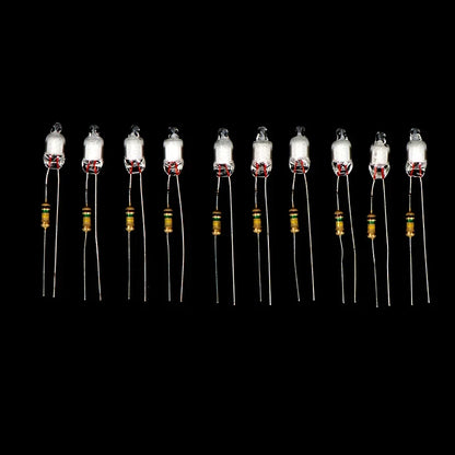 10Pcs Neon Light Bulbs 4x10mm 5x13mm 220V | Main Power Indicator with Built-in Resistor