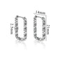 6pcs Stainless Steel Rectangular Textured Earrings | 18K Gold Plated DIY Jewelry Findings