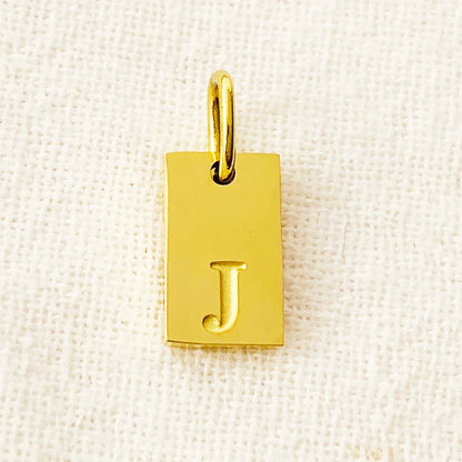 SUNIBI Alphabet Charm Pendant for Necklaces Stainless Steel Jewelry DIY Engraved Lettering Accessories Women's Fashion Jewelry