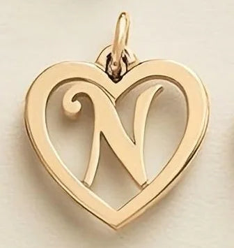 SUNIBI Stainless Steel Letter Heart Shape Hollow Pendant Charm for Bracelet Necklaces  for Women DIY Jewelry Making