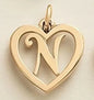 SUNIBI Stainless Steel Letter Heart Shape Hollow Pendant Charm for Bracelet Necklaces  for Women DIY Jewelry Making