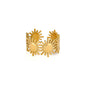 Stainless Steel Exaggerated Big Flower Rings For Women Gold Color Sunflower Finger Ring Female Fashion Aesthetic Jewelry Gift