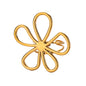 Stainless Steel Exaggerated Big Flower Rings For Women Gold Color Sunflower Finger Ring Female Fashion Aesthetic Jewelry Gift