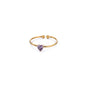 Fashion Zircon Heart Birthstone Rings For Women Stainless Steel Gold Color Birthstone Ring  Aesthetic Wedding Jewelry Gift