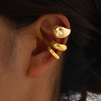 Thick Ear Cuff Earrings, Non-piercing Clip On Cartilage Earrin Stainless Steel, Fake Helix Cartilage Jewelry For Women One Piece