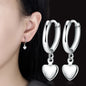 925 Sterling Silver Heart Stud Earrings Set | Classic Fine Jewelry for Women