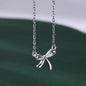 Stainless Steel Bowknot Lucky Necklace For Women Gold Color Korean Necklaces Female Aesthetic Choker Jewelry Daily Accessories