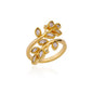 Luxury Rose Flower Zircon Rings For Women Gold Color Stainless Steel Fashion Butterfly Ring 2023 Wedding Aesthetic Jewerly Gift