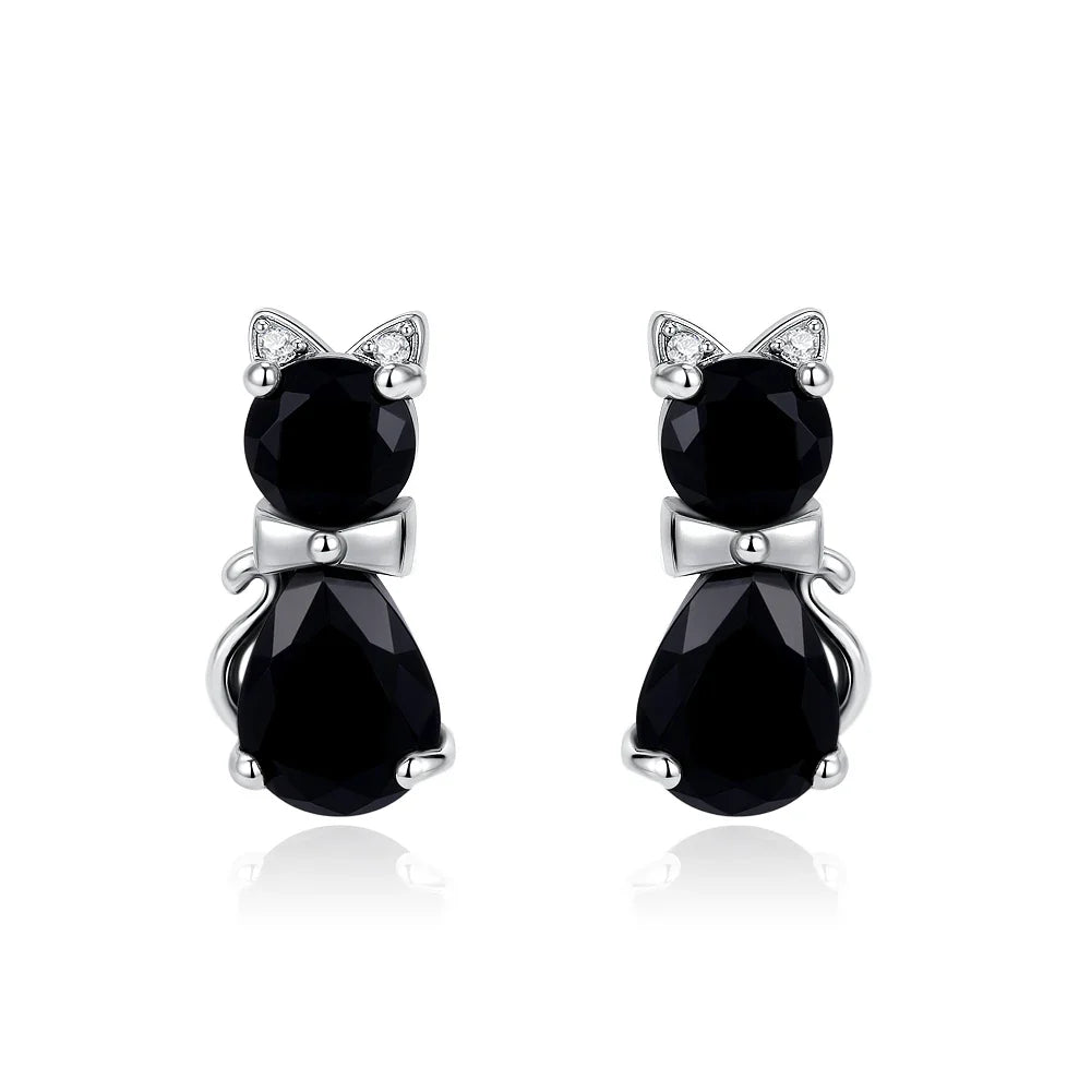 2026 New 925 Silver Elephant Cherry Blossom Butterfly Heart Earrings, a delicate choice for women's fashion jewelry