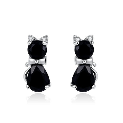 2026 New 925 Silver Elephant Cherry Blossom Butterfly Heart Earrings, a delicate choice for women's fashion jewelry