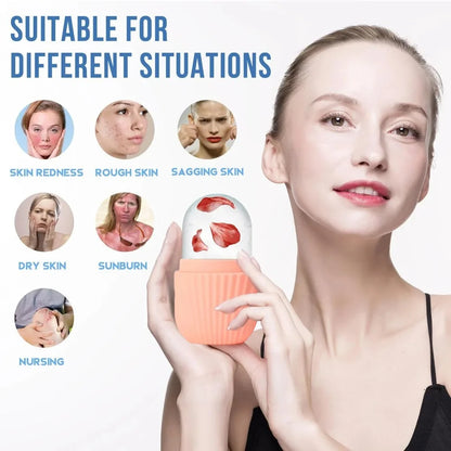 Ice Face Roller and Gua Sha Set | Stainless Steel Facial Massage Tools