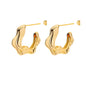 Trendy C-Shape Earrings For Women Stainless Steel Geometric Piercing Stud Earring 2024 New Fashion Party Jewelry Accessories