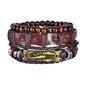 MeMolissa New Fashion Braided Wrap Leather Bracelets for Men High Quality Vintage Charm Wood Beads Ethnic Tribal Wristbands