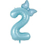 Number Foil Balloon Set with Bows | Birthday Party Decor