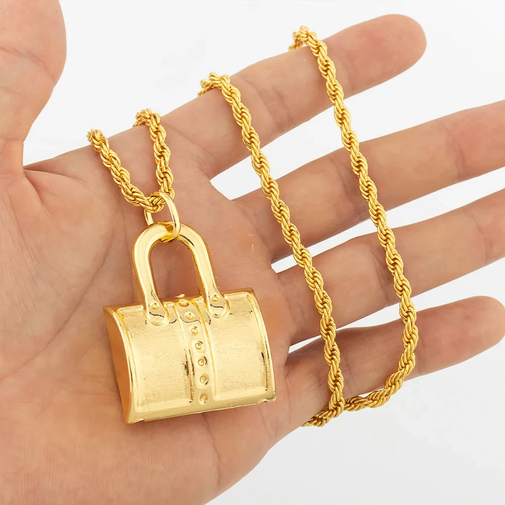 Dubai Gold Color Pendant  Hip Hop Personality style for Men Women Minimalist Jewelry Party Jewelry Birthday Gifts