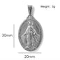 Hot Sale Virgin Mary Pendant Necklace - 18K Gold Plated & 316L Stainless Steel Religious Medallion, Catholic Gifts for Women Men