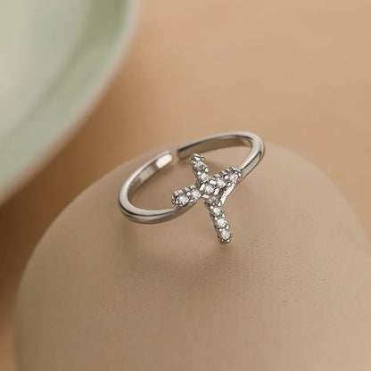 NEWBUY 2026 New Fashion Clear Shiny CZ Zircon Cross Evil Eye Rings For Women Girl Finger Accessories Party Jewelry Gift