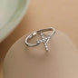 NEWBUY 2026 New Fashion Clear Shiny CZ Zircon Cross Evil Eye Rings For Women Girl Finger Accessories Party Jewelry Gift