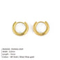 Minimalist Stainless Steel Round Earrings for Women Trendy Geometric Drop Statement Earrings Party Fashion Jewelry Gift