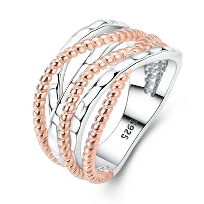 925 Sterling Silver Rose Gold Plated Infinity Heart Ring | Eternal Love Jewelry Gift for Mom