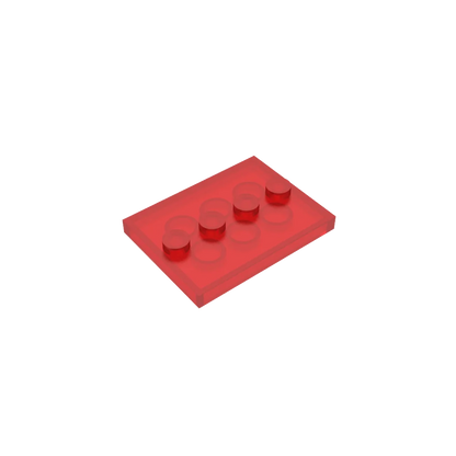 Gobricks GDS-980 Tile, Modified 3 x 4 with 4 Studs in Center | Compatible Building Block for DIY and MOC